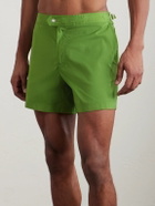 TOM FORD - Straight-Leg Mid-Length Swim Shorts - Green
