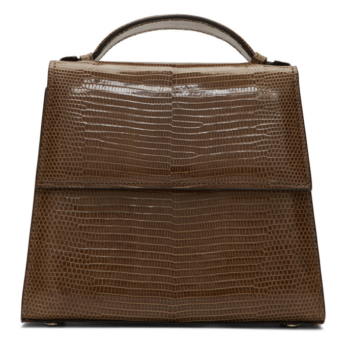 Photo: Hunting Season Brown Small Lizard Top Handle Bag
