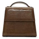 Hunting Season Brown Small Lizard Top Handle Bag