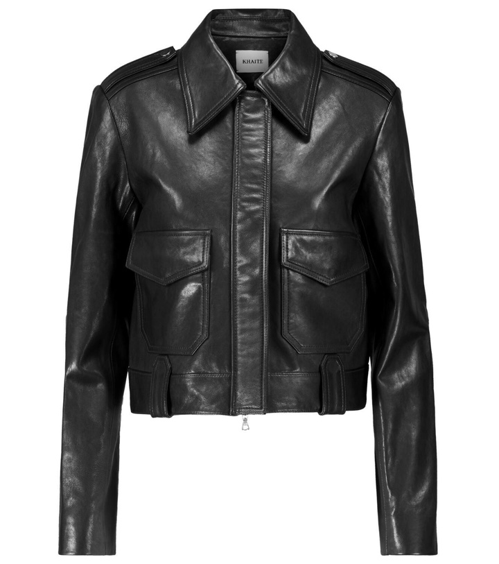 Photo: Khaite Cordelia leather crop jacket