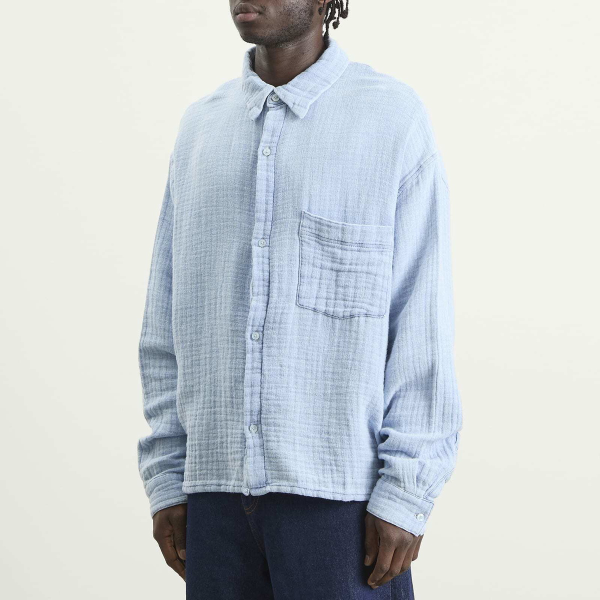 Won Hundred Men's Maza Shirt in Bleached Blue