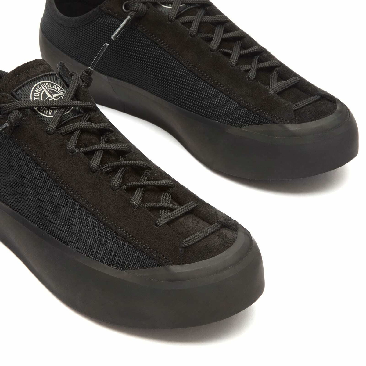 Stone Island Men's Low Top Sneakers in Black