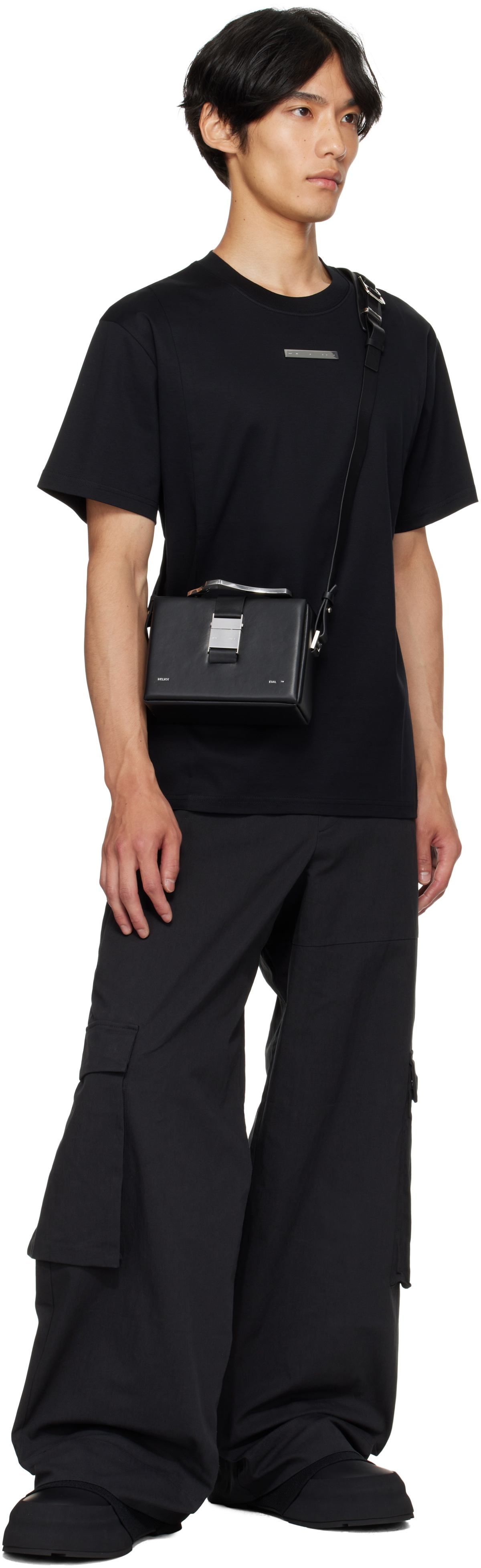 HELIOT EMIL Black Astrape T-shirt
