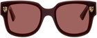 Cartier Burgundy Square Sunglasses