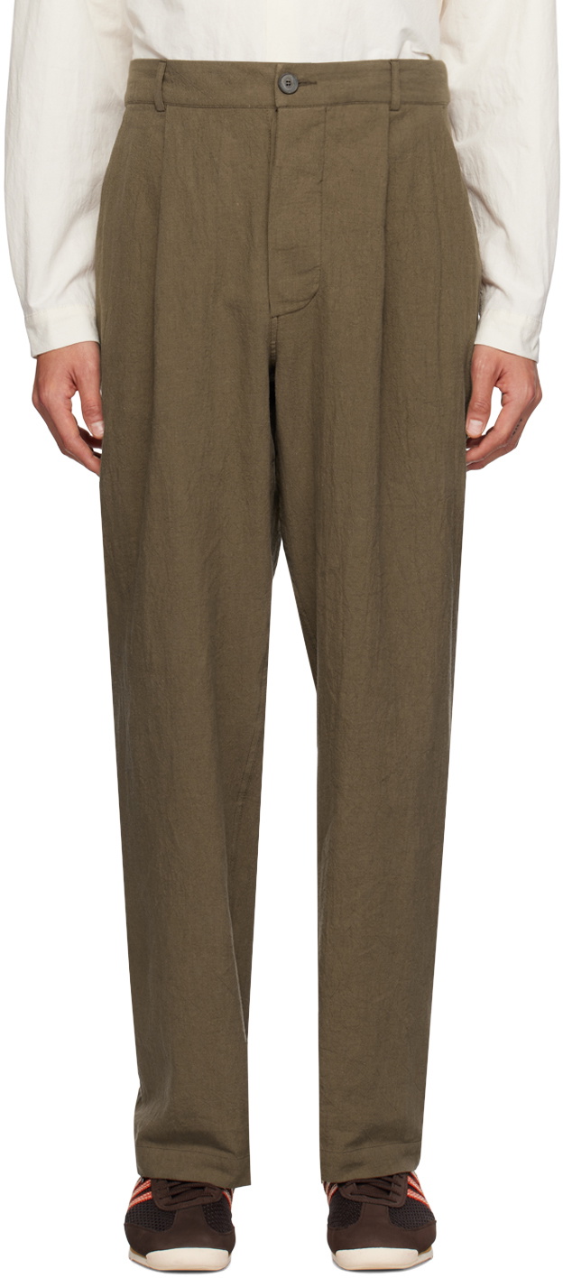 XENIA TELUNTS Brown Typewriter Trousers