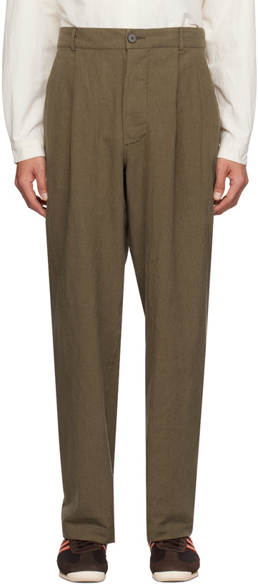 Photo: XENIA TELUNTS Brown Typewriter Trousers