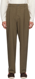 XENIA TELUNTS Brown Typewriter Trousers