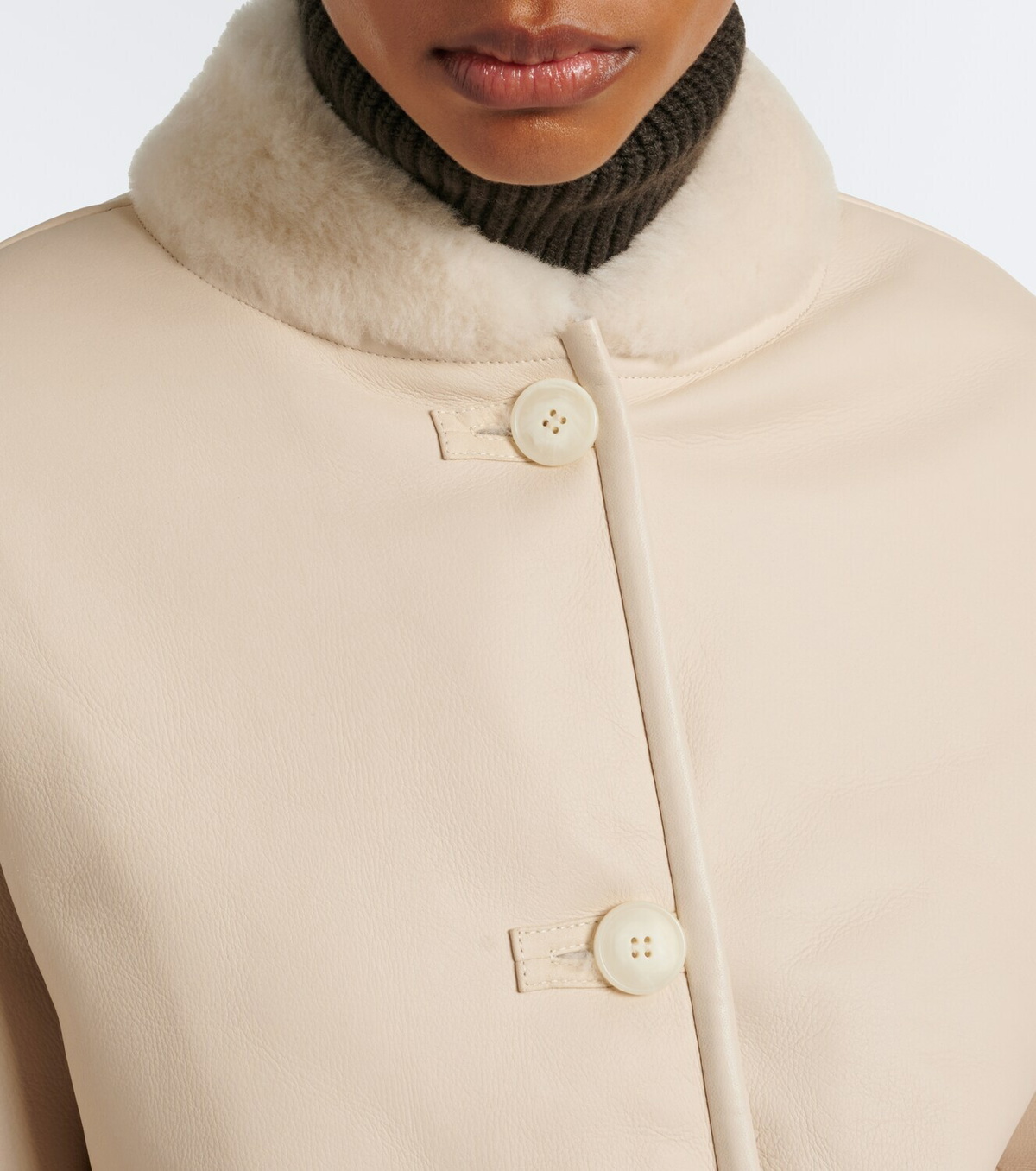 Yves Salomon Reversible shearling-trimmed leather jacket
