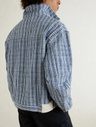 Story mfg. - Sundae Checked Cotton Jacket - Blue