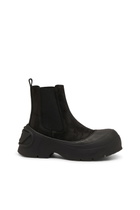 Diesel D-Donald-Chelsea boots in waxed suede and rubber - Boots Mens in Black