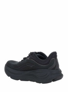 Hoka bondi 9 Black Low Top Sneakers With Maxi Logo Lettering On The Side In Tech Fabric Unisex