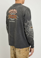 Saint Mxxxxxx Insanity Printed Cotton top Black