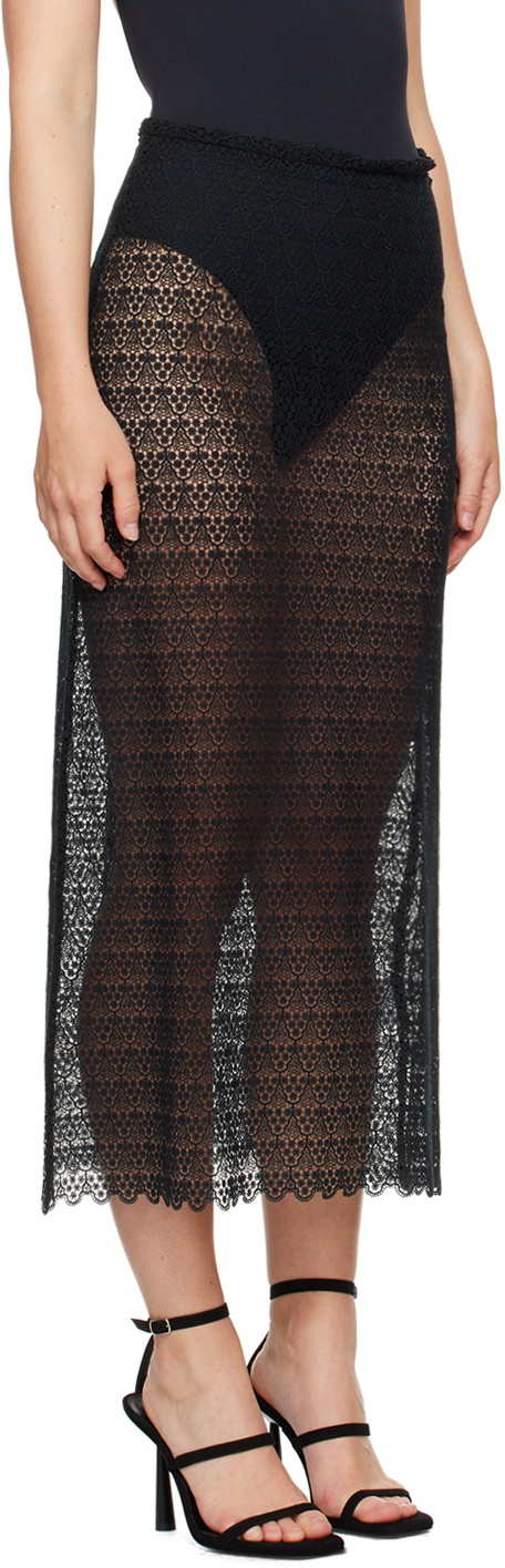 BITE Black Tailored Midi Skirt