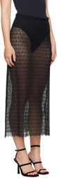 BITE Black Tailored Midi Skirt