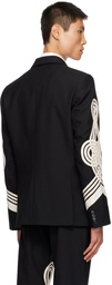 Stefan Cooke Black Embroidered Blazer