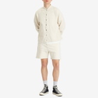 Les Tien Men's Heavyweight Moto Coaches Jacket in Ivory