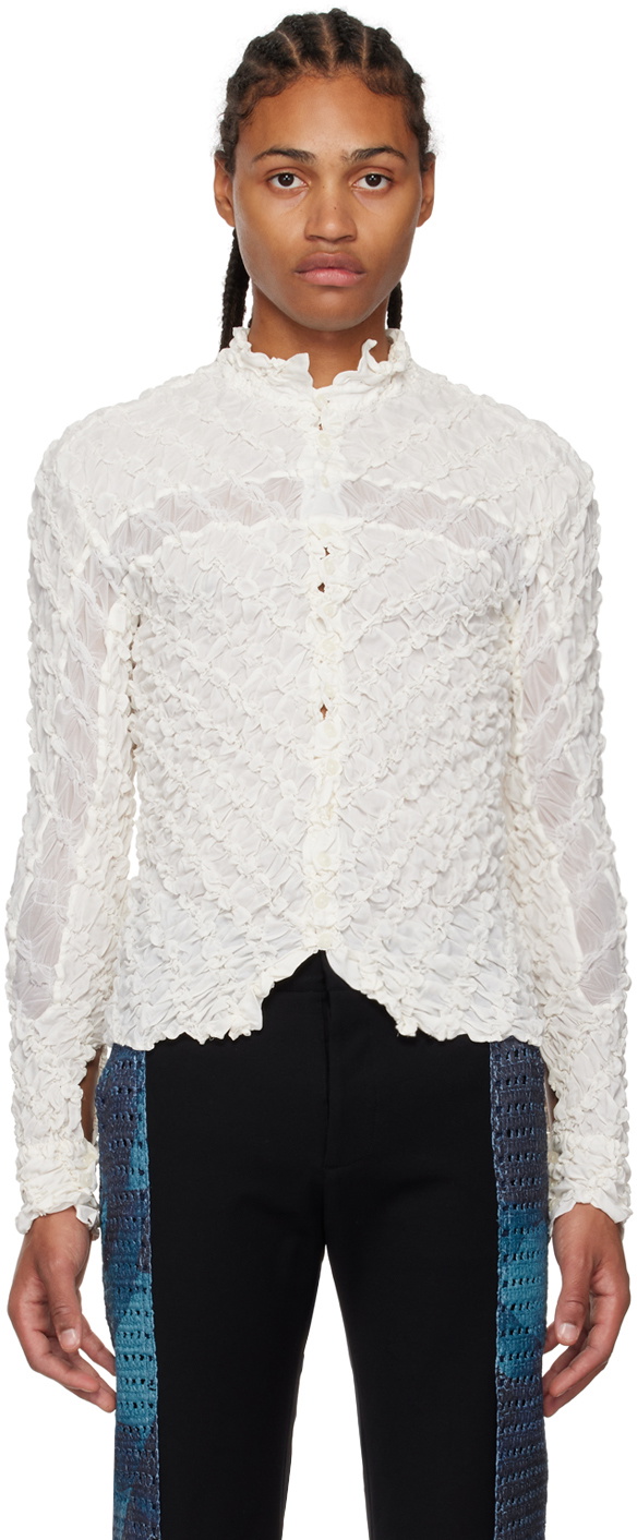 PONDER.ER SSENSE Exclusive White Hug Shirt