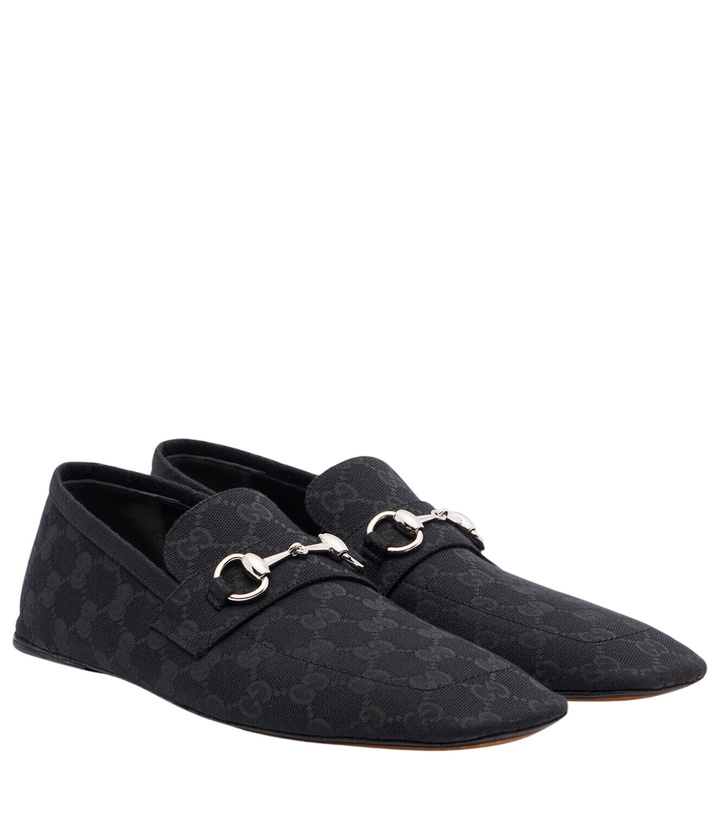 Photo: Gucci Horsebit GG Canvas loafers