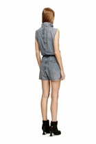 Diesel Playsuit in treated nylon - Jumpsuits Womens in Blue