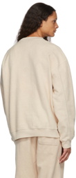 Brain Dead Beige Slime Reverse Fleece Sweatshirt