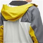 Goldwin Men's PERTEX SHIELDAIR Mountaineering Jacket in Grey/Acid Yellow