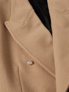 Balenciaga - Oversized Double-Breasted Distressed Wool-Felt Coat - Brown