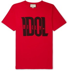 Gucci - Printed Cotton-Jersey T-Shirt - Men - Red