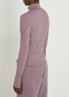 Adidas X Stella Mccartney Training Stretch-jersey Midlayer Jacket Purple