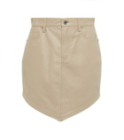 Alexandre Vauthier - High-rise asymmetric leather miniskirt