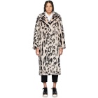 Stella McCartney Pink and Black Fur Free Fur Leopard Coat