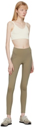 VAARA Off-White Technical Knit Crop Bra