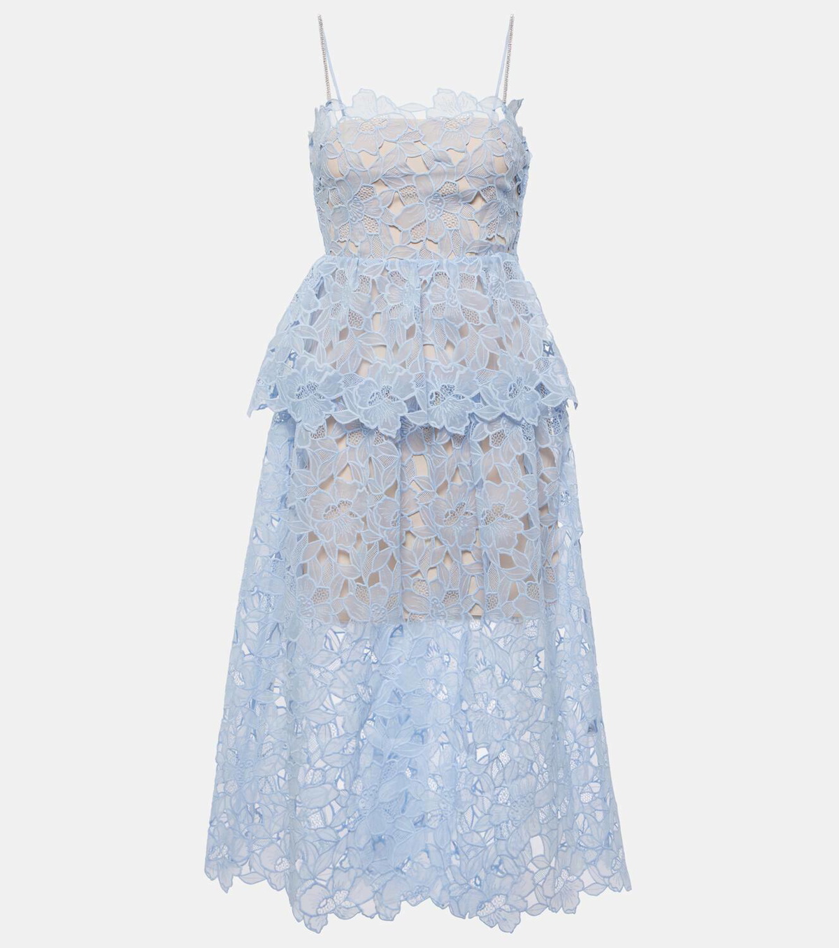 Self-Portrait Organza lace midi dress Self-Portrait Self-Portrait Organza lace midi dress Self-Portrait