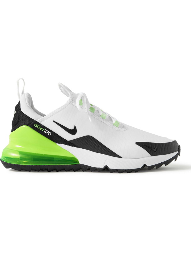 Photo: Nike Golf - Air Max 270 G Rubber-Trimmed Ripstop and Mesh Golf Shoes - White