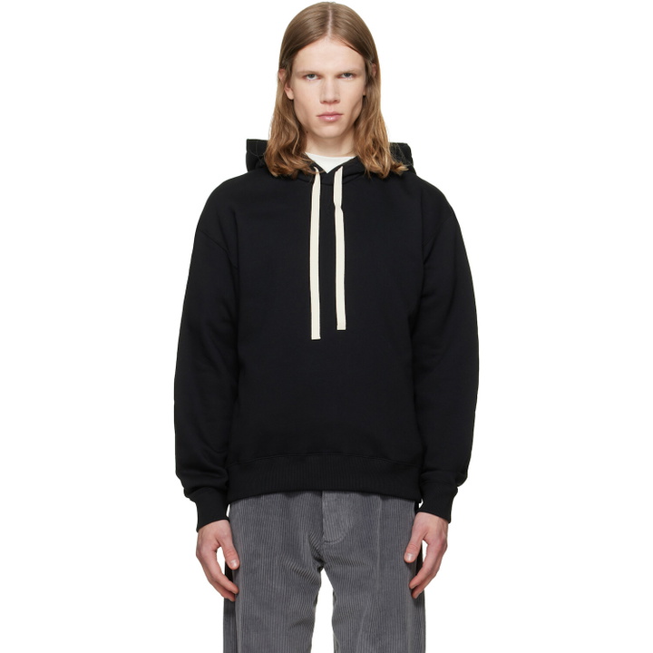 Photo: Jil Sander Black Cotton Hoodie