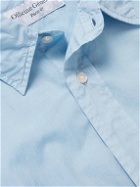 Officine Générale - Esteban Garment-Dyed Cotton-Voile Shirt - Blue