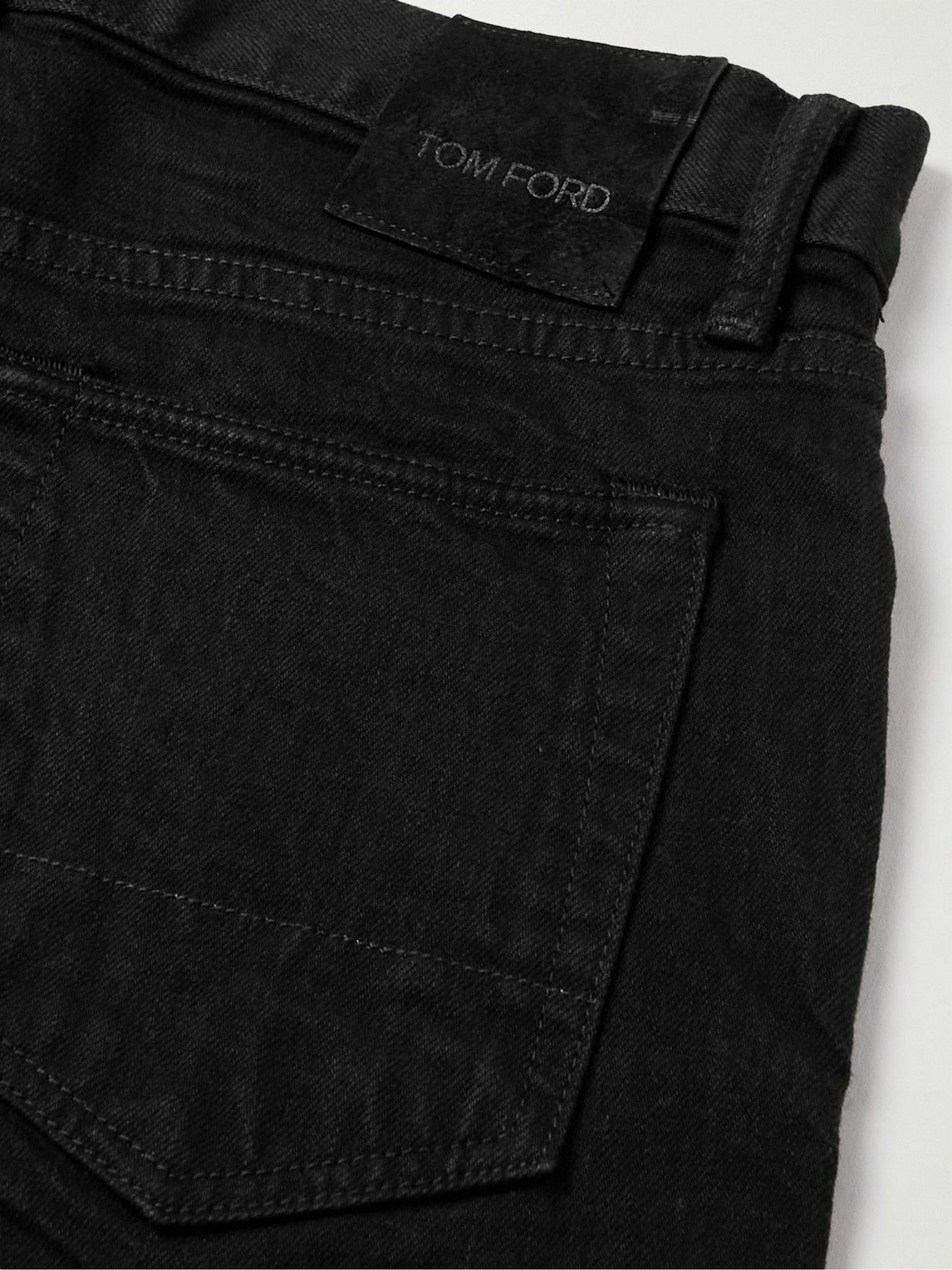 TOM FORD - Slim-Fit Washed Selvedge Jeans - Black TOM FORD