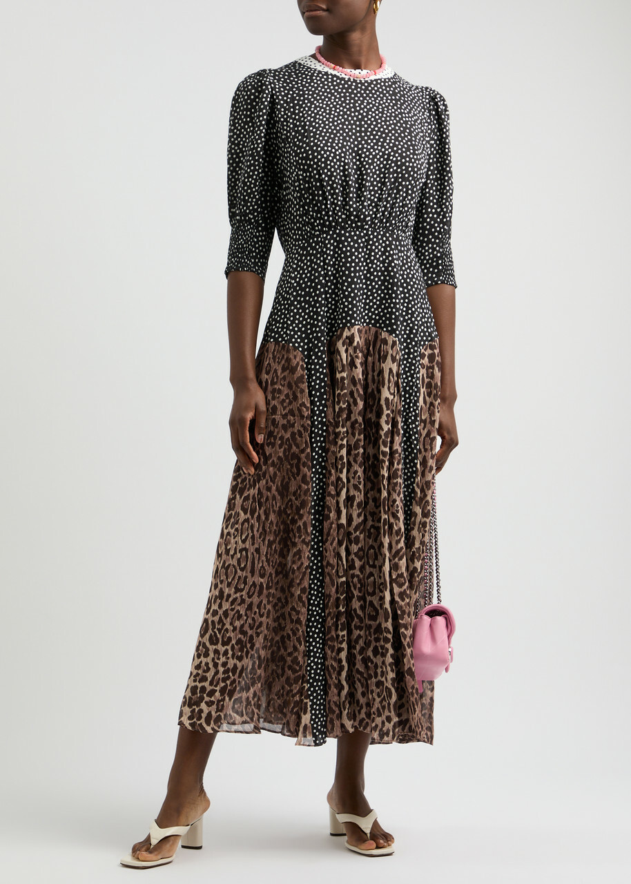 meg leopard midi dress RIXO + Meg Leopard Midi Dress