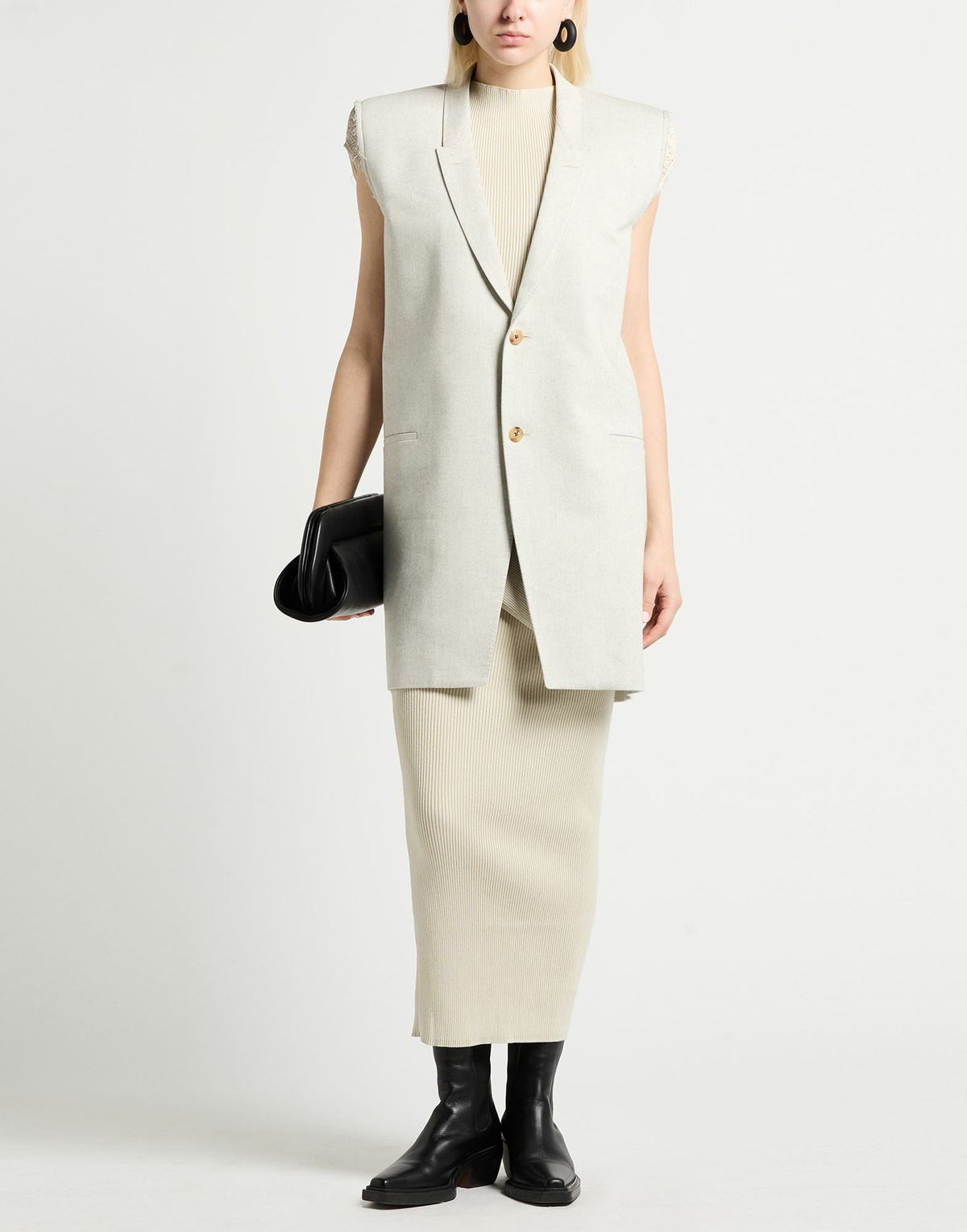 Rick Owens Womens Blazer Light in Grey