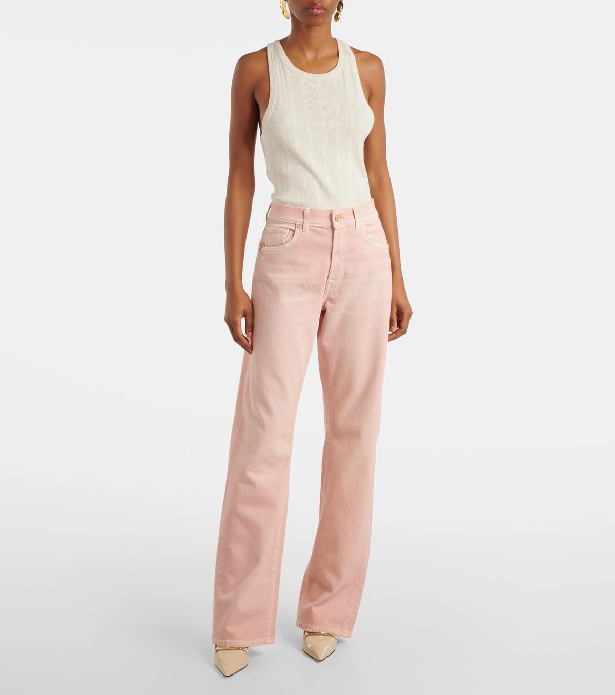 7 For All Mankind Tess high-rise straight jeans 7 For All