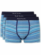 Paul Smith - Three-Pack Stretch-Cotton Jersey Boxer Briefs - Blue