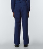 King & Tuckfield Pleated wide-leg denim pants