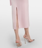 Alex Perry Draped crêpe satin midi dress