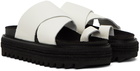 Y's White Thong Sandals