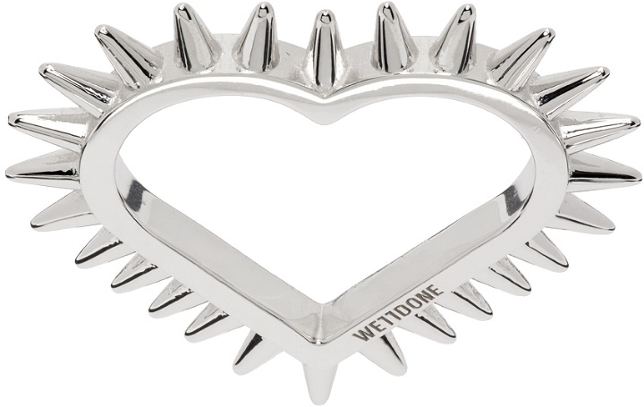 Photo: We11done Silver Small Spike Heart Ring