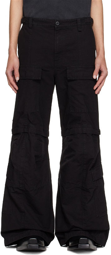 Photo: Balenciaga Black Flared Cargo Pants