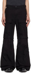 Balenciaga Black Flared Cargo Pants