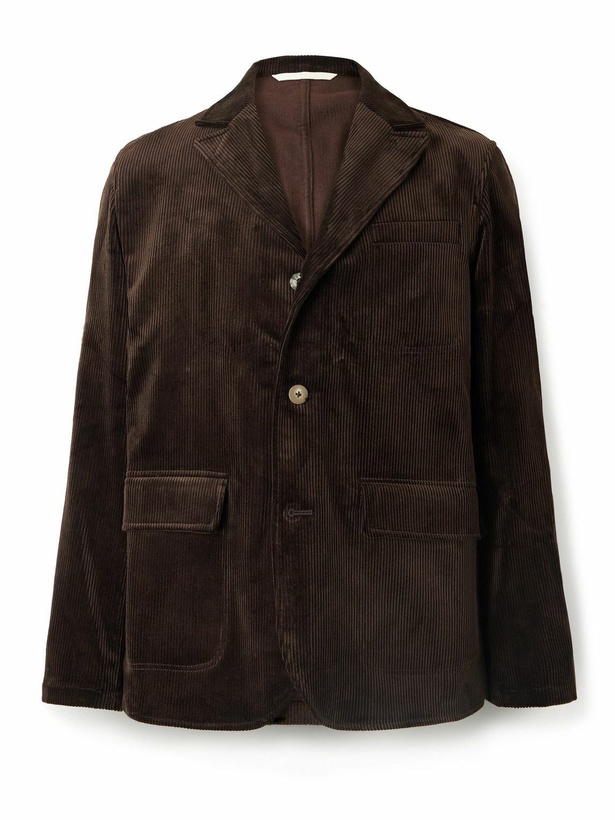 Photo: De Bonne Facture - Cotton-Corduroy Suit Jacket - Brown