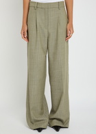 Skall Studio Thom Pinstripe Wool Trousers Grey