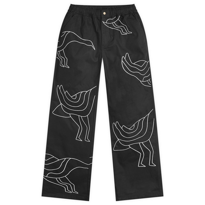 Photo: By Parra Men's Stitched Up Duck Pants in Black/White