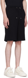 Balmain Black Embroidered Shorts